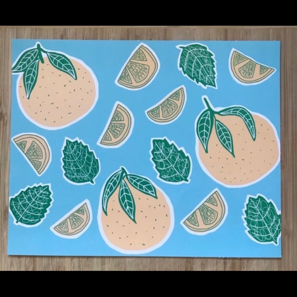 Grapefruit art print
